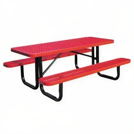 T-XPP - Coated Steel Picnic Table 6 FT Red Coated Steel Picnic Table