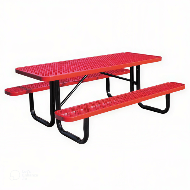 6 FT Coated Steel Picnic Table