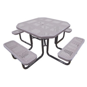46Inch Octagonal Perforated Metal Table