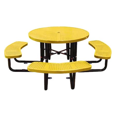 46" Round Perforated Metal Table