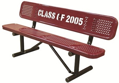 Personalized Multicolor Perforated Standard Bench