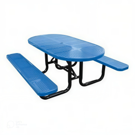 72" Oval Coated Steel Table 72" Oval Coated Steel Table
