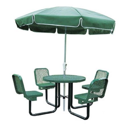 Round Outdoor Table Chairs, Round Picnic Table With Umbrella