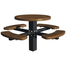 46" Single Post Perforated Round Table