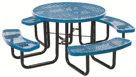 46Inch Round Expanded Metal Table