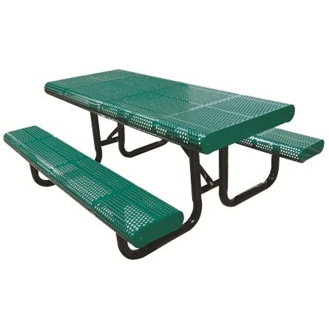 Radial Edge Perforated Picnic Table | Outdoor School Furniture