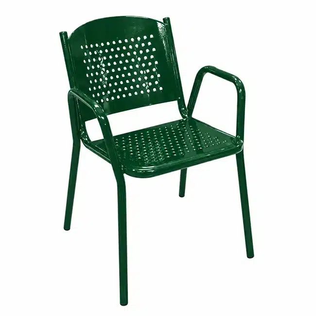 Dark-Green-Outdoor-Chair-Perforated Outdoor Chair - Perforated - Image 3