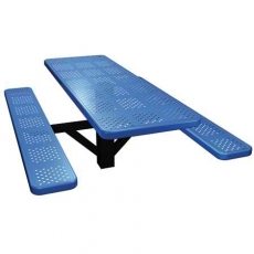 Single Post Perforated Metal Picnic Table