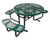 46" Round Expanded Metal ADA Table