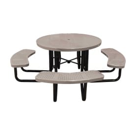 46" Round Perforated Coated Steel Table