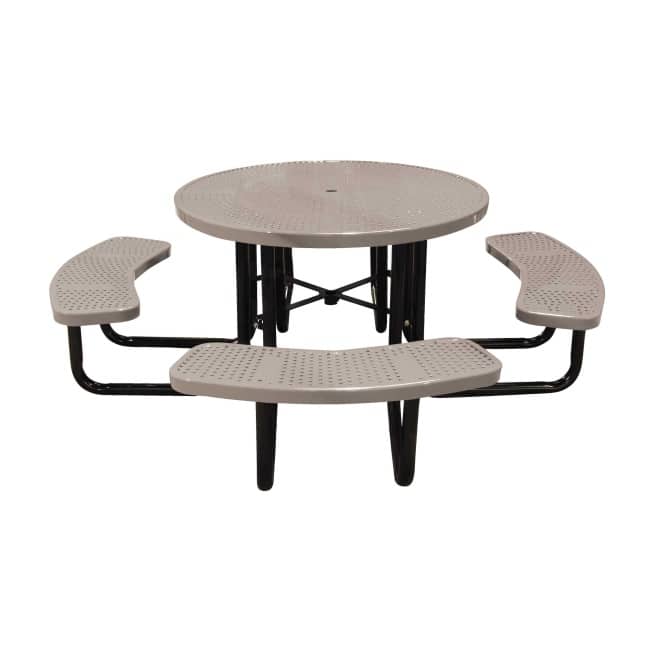 46" Round Perforated Coated Steel Table