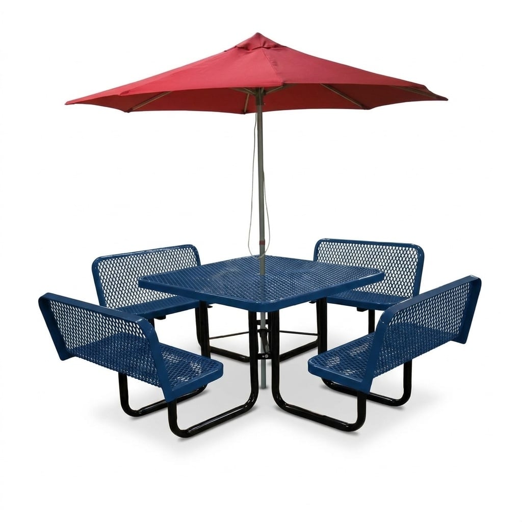 46″ Square Table with Bench Seats
