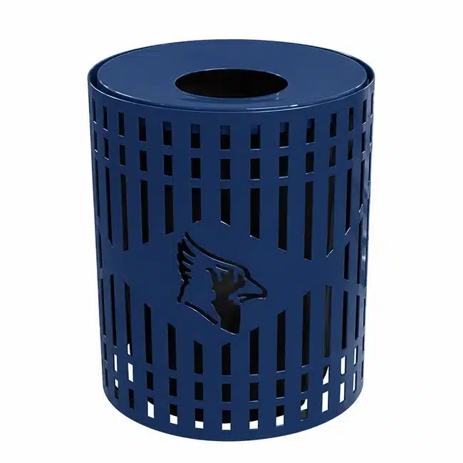 32 Gallon Custom Diamond Receptacle - Navy 32 Gallon Custom Diamond Receptacle - Image 5
