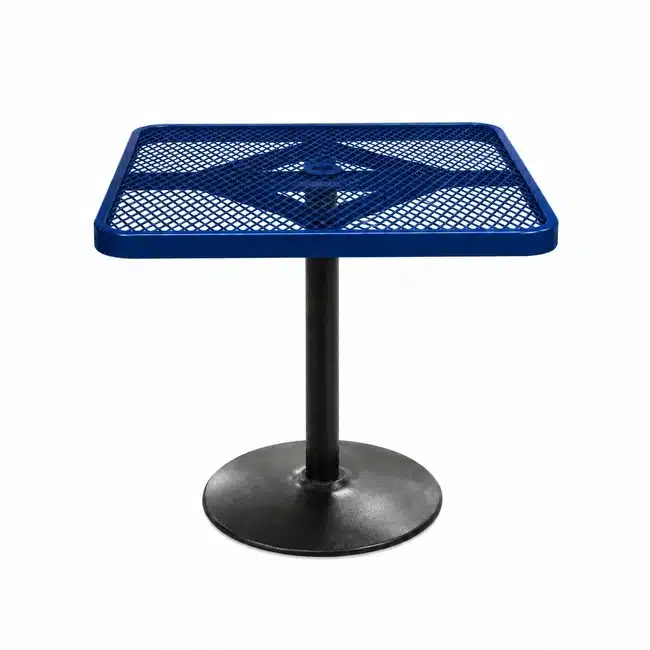 36 Square Pedestal Table – Expanded - Navy 36" Square Pedestal Table - Expanded - Image 3